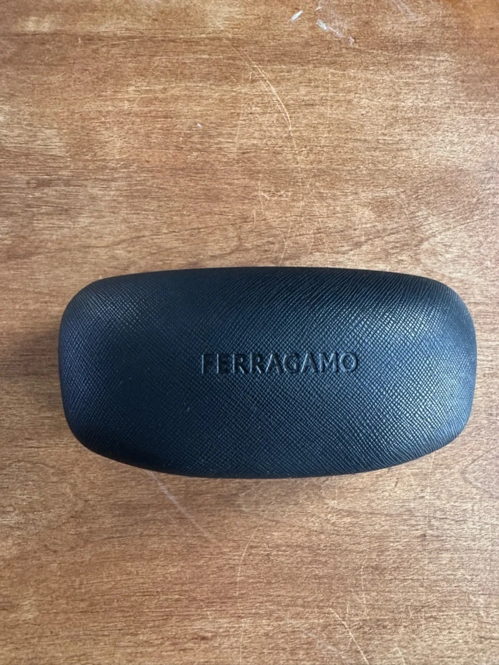 Salvatore Ferragamo Black Textured Eyewear Hard Shell Case
